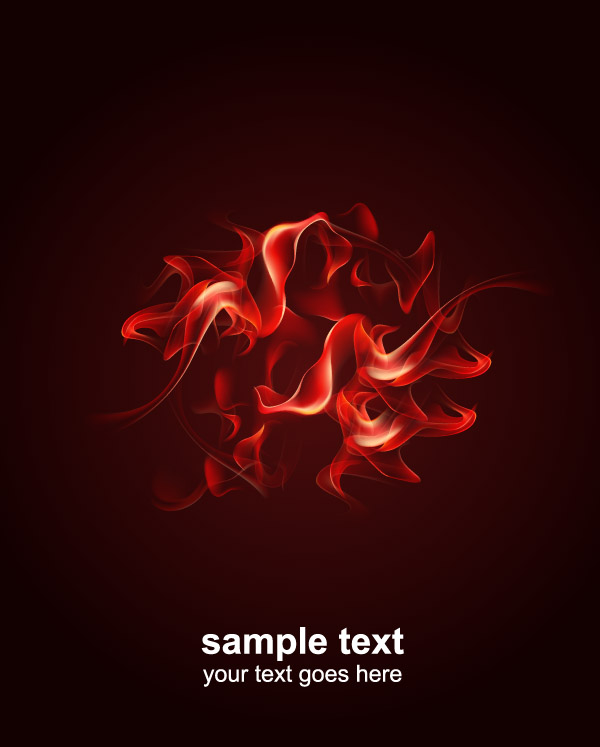 free vector Vector 7 flame red smoke